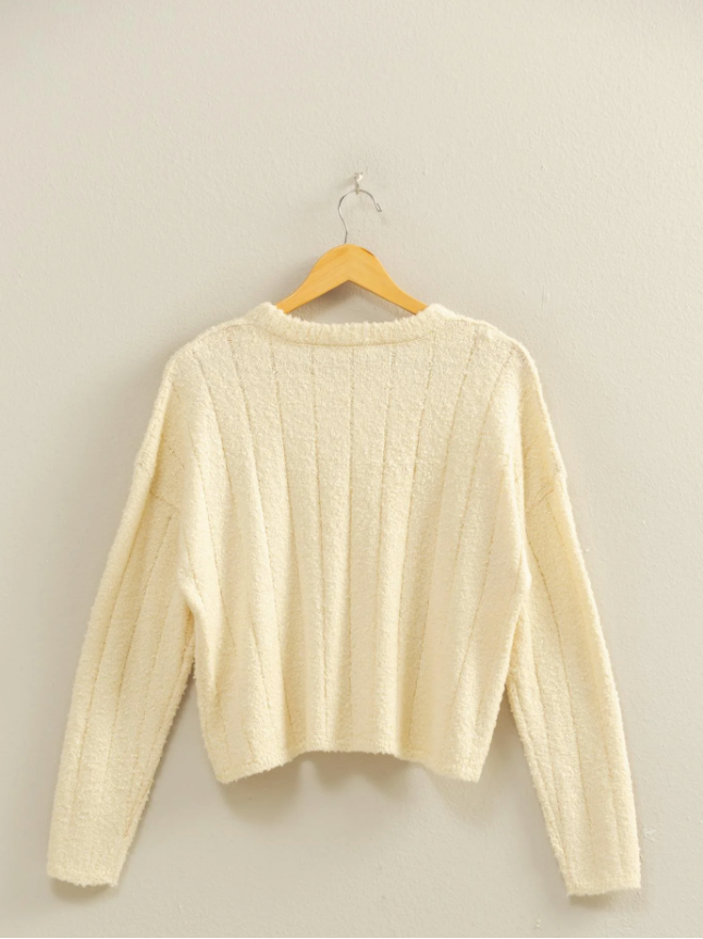 The Attic Boutique Cozy Cream Sweater  - The Attic Boutique