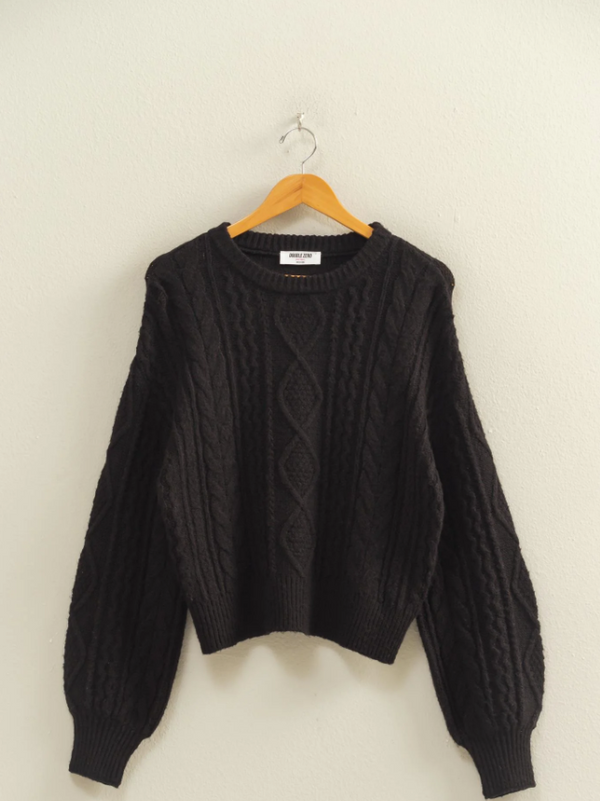 The Attic Boutique Raven Cable Knit Sweater  - The Attic Boutique