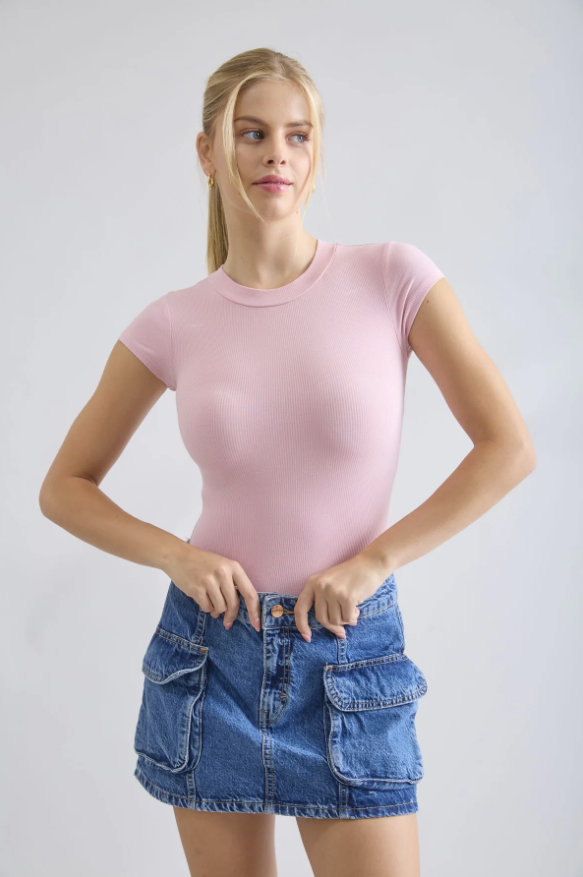 Blu Pepper Cora Pink Bodysuit  - The Attic Boutique