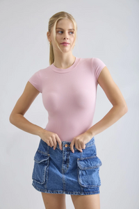 Blu Pepper Cora Pink Bodysuit  - The Attic Boutique