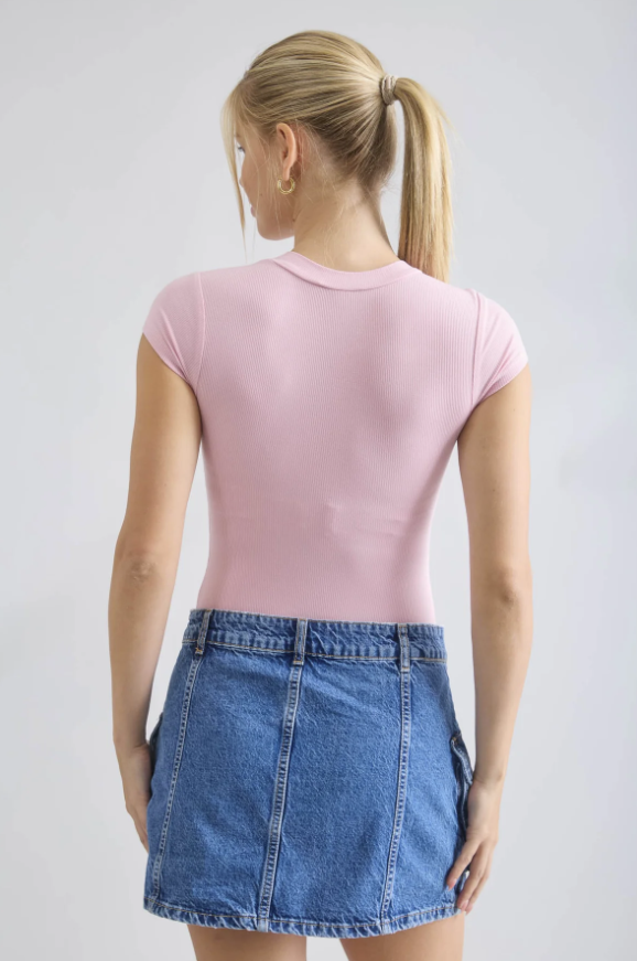 Blu Pepper Cora Pink Bodysuit  - The Attic Boutique