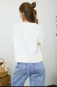 Blu Pepper Nia Raw Edge Top  - The Attic Boutique