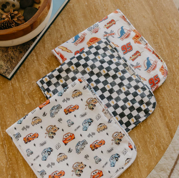 Copper Pearl Disney Pixar Cars Burp Cloth Set  - The Attic Boutique