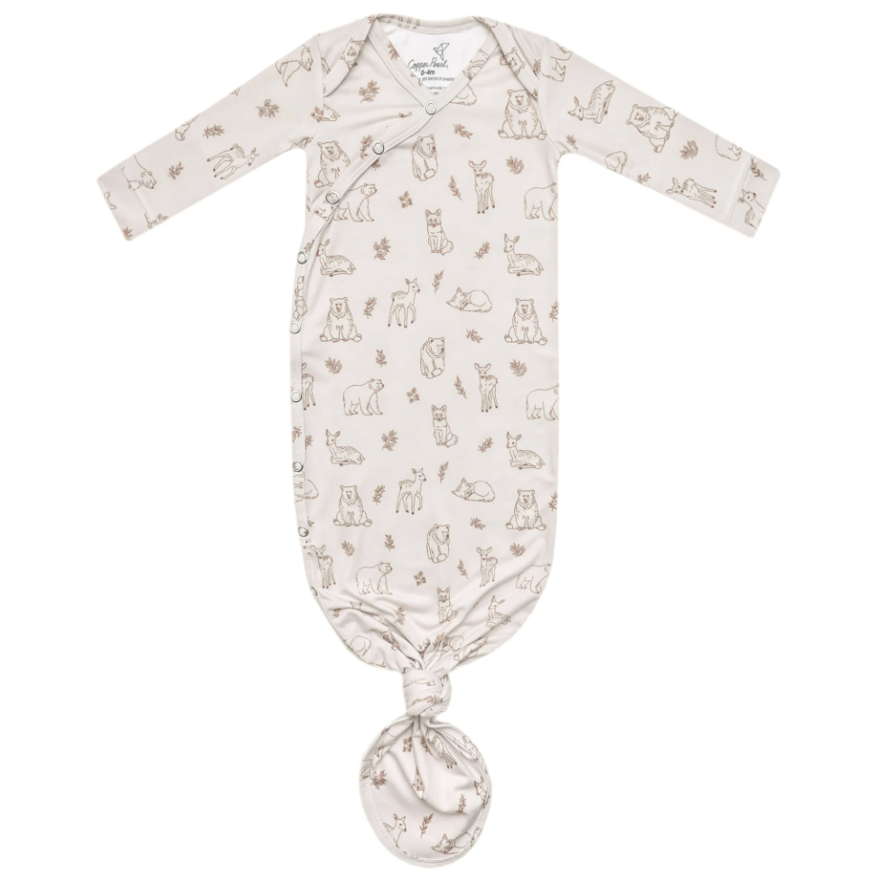 Copper Pearl Dylan Newborn Knotted Gown  - The Attic Boutique