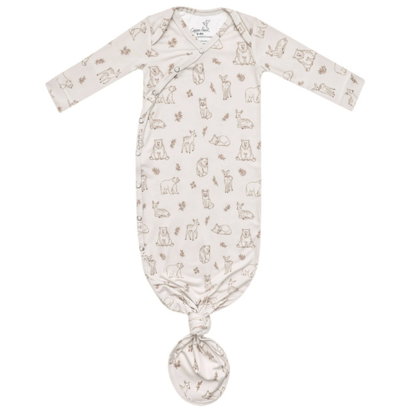 Copper Pearl Dylan Newborn Knotted Gown  - The Attic Boutique