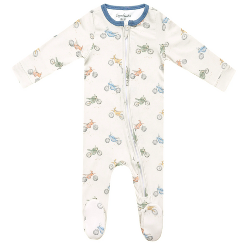 Copper Pearl Ryder Zip-up Footie  - The Attic Boutique