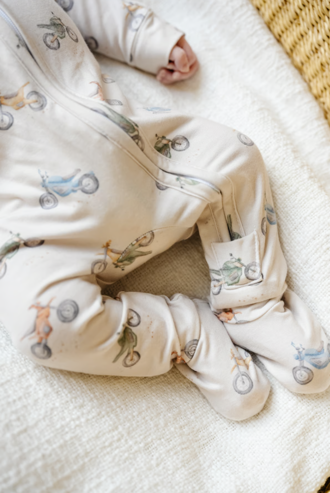 Copper Pearl Ryder Zip-up Footie  - The Attic Boutique