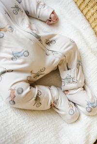 Copper Pearl Ryder Zip-up Footie  - The Attic Boutique