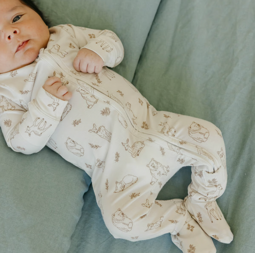 Copper Pearl Dylan Zip-up Footie  - The Attic Boutique