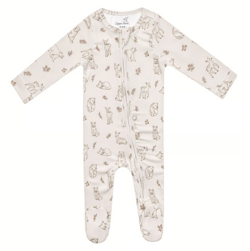Copper Pearl Dylan Zip-up Footie  - The Attic Boutique