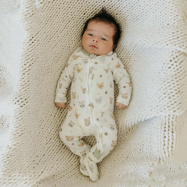 Copper Pearl Wilder Zip-up Footie  - The Attic Boutique