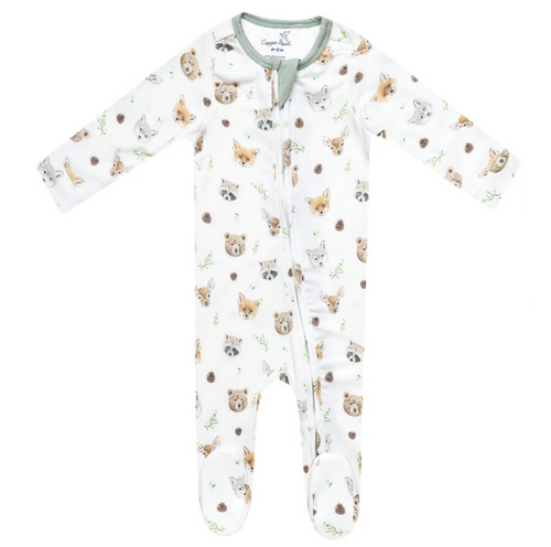 Copper Pearl Wilder Zip-up Footie  - The Attic Boutique