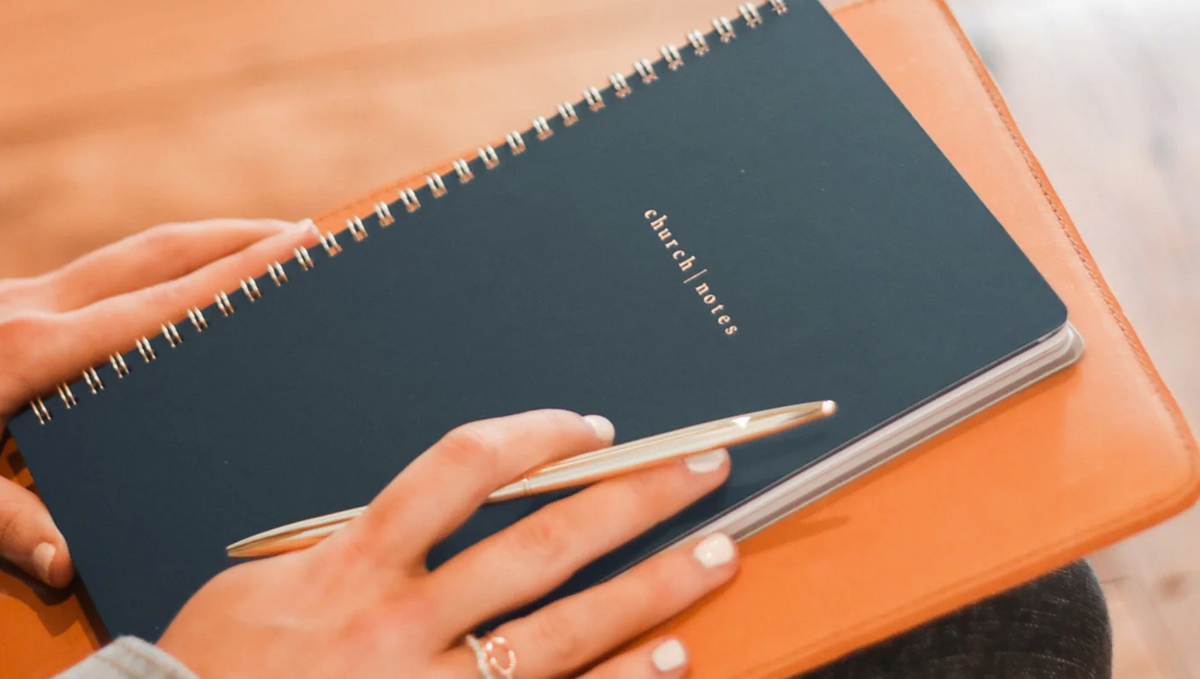Church Notes Notebook - Navy  - The Attic Boutique