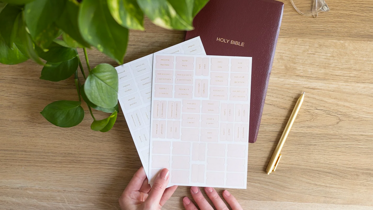 Church Notes Bible Tabs Pink & Cream  - The Attic Boutique