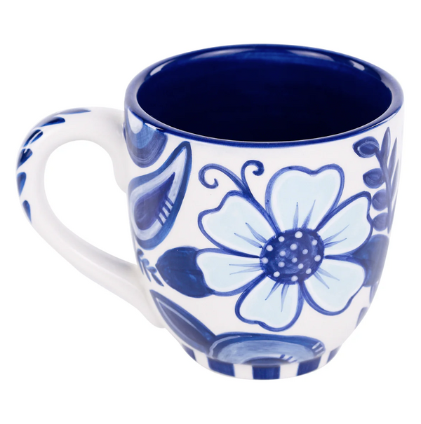 Glory Haus Blue & White Flower Mug  - The Attic Boutique