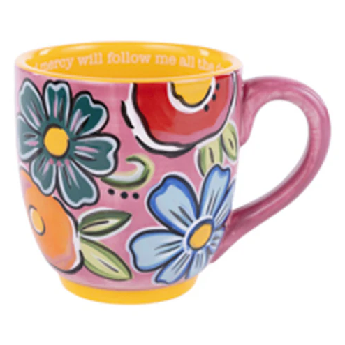 Glory Haus Goodness Mercy Floral Mug  - The Attic Boutique