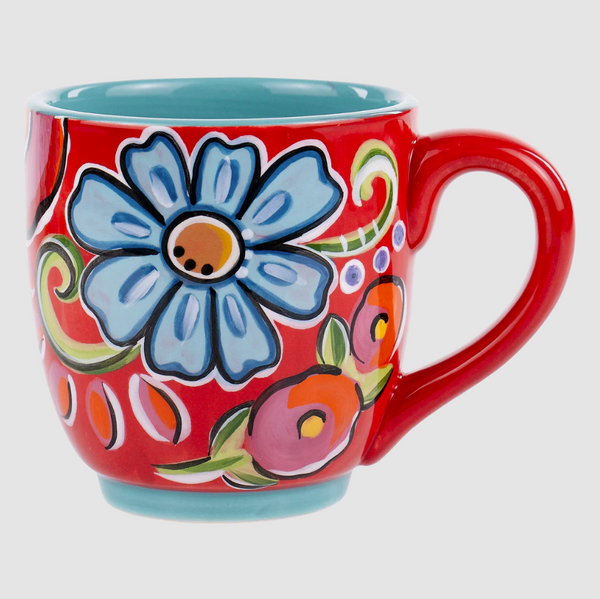 Glory Haus Red Floral Mug  - The Attic Boutique