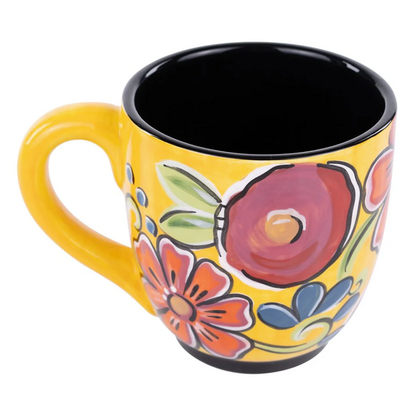 Glory Haus Yellow Floral Mug  - The Attic Boutique