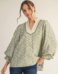 Jodifl Vienna Sage Boho Top  - The Attic Boutique