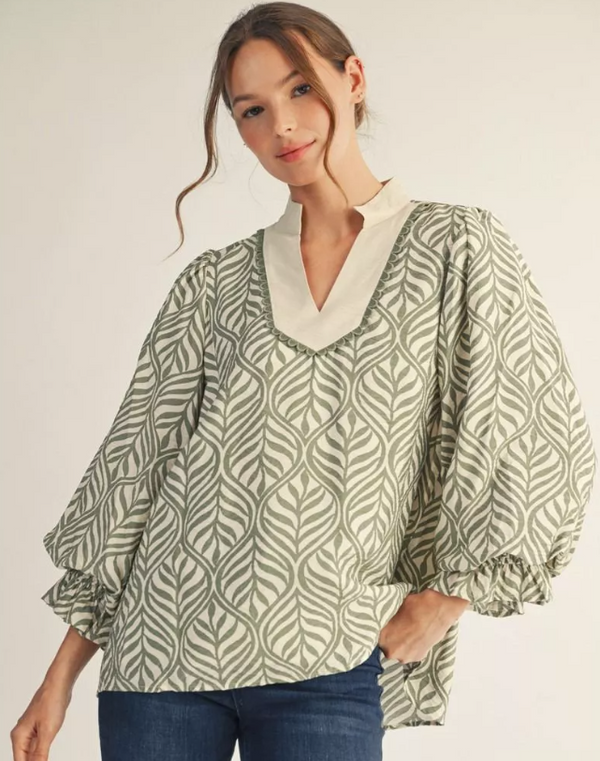 Jodifl Vienna Sage Boho Top  - The Attic Boutique