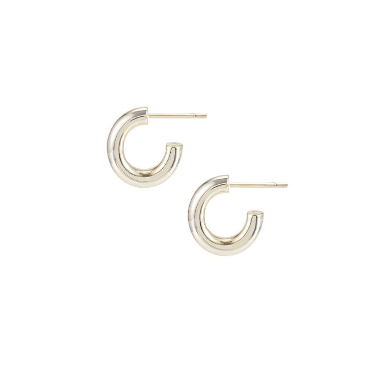 Natalie Wood Designs Just Dance Mini Hoop Earrings Gold  - The Attic Boutique