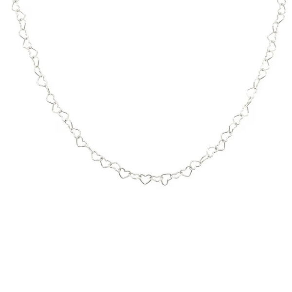 Natalie Wood Design Adorned Heart Layering Necklace in Silver  - The Attic Boutique