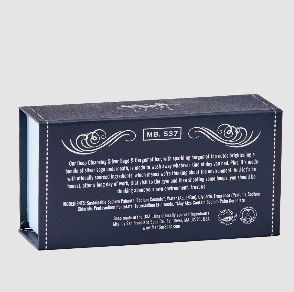 Man Bar MAN BAR® Silver Sage & Bergamot  - The Attic Boutique