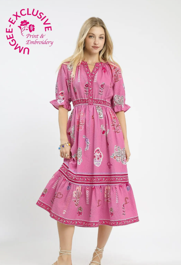 The Attic Boutique Lila Floral Collage Dress  - The Attic Boutique