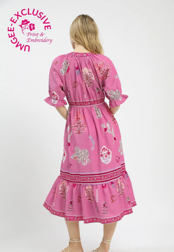 The Attic Boutique Lila Floral Collage Dress  - The Attic Boutique