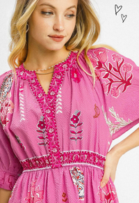 The Attic Boutique Lila Floral Collage Dress  - The Attic Boutique