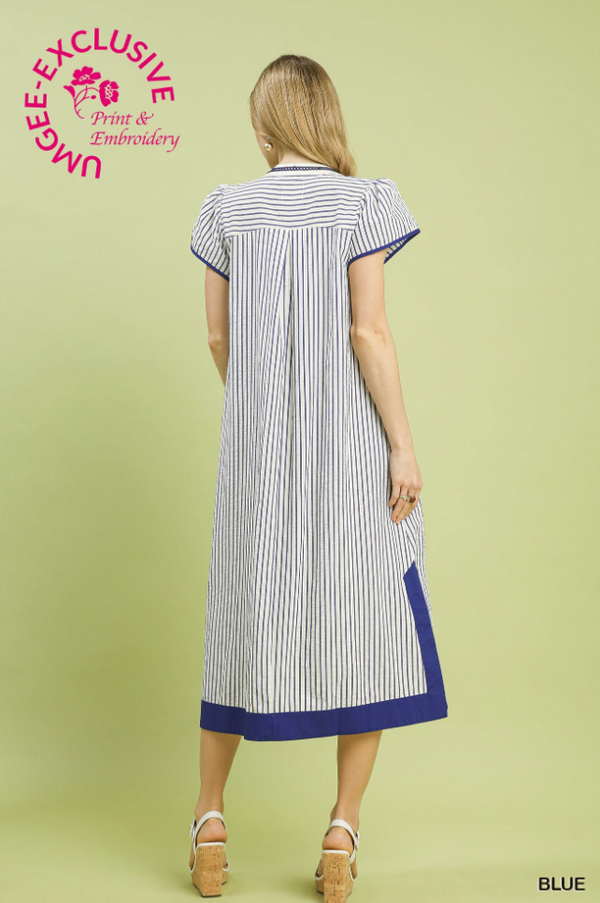 The Attic Boutique Blake Stripe Midi Dress  - The Attic Boutique