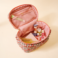 The Darling Effect Everbloom Glam & Go Quilted Cosmetic Bag  - The Attic Boutique