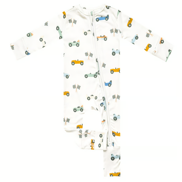 Copper Pearl Speedster Convertible Zip-up Footie  - The Attic Boutique