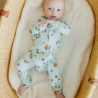 Copper Pearl Rocketeer Convertible Zip-up Footie  - The Attic Boutique