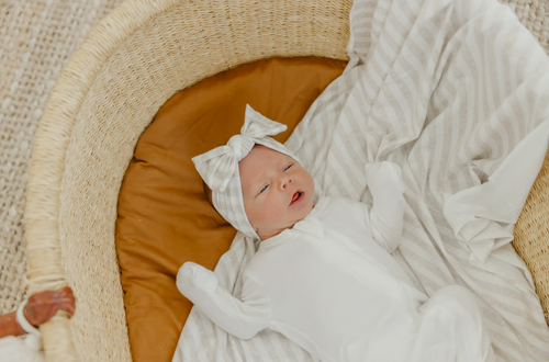 Copper Pearl Coastal Knit Headband Bow  - The Attic Boutique