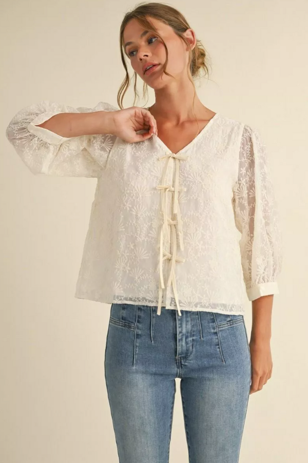 The Attic Boutique Sophie Lace Top  - The Attic Boutique