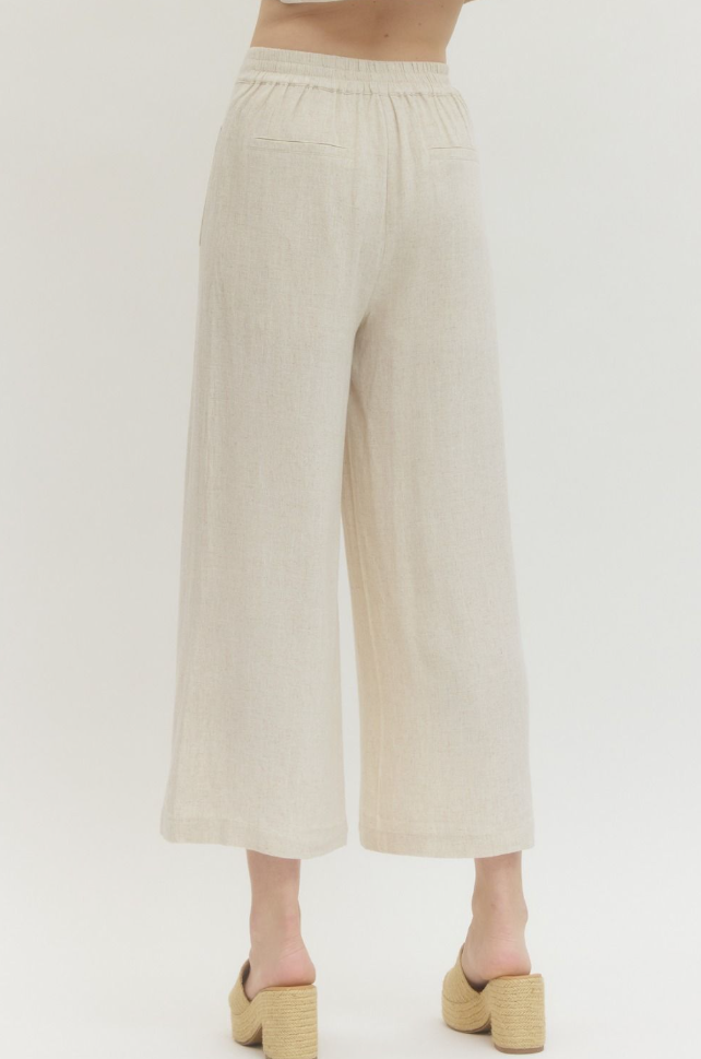 Entro Lena Oatmeal Pants  - The Attic Boutique