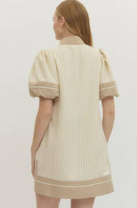 Entro Thea Stripe Mini Dress  - The Attic Boutique