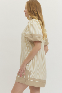 Entro Thea Stripe Mini Dress  - The Attic Boutique