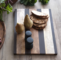 BV Mango Wood Cheese/Cutting Board w/ Stripes Cheese & Cutting Boards - The Attic Boutique