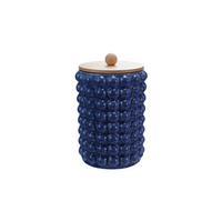 CCOI Stoneware Canister with Raised Dots & Wood Lid  - The Attic Boutique