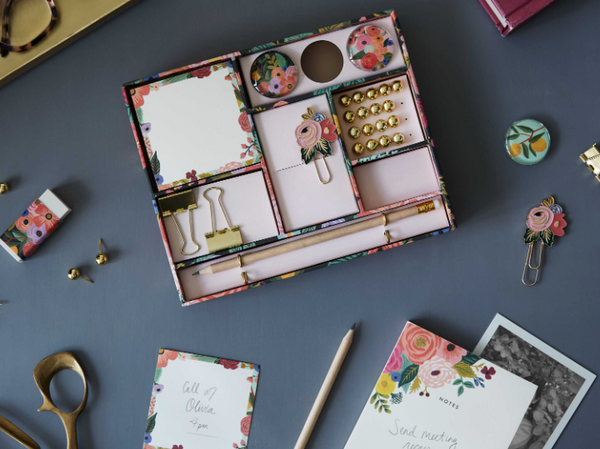 RIFLE PAPER CO Garden Party Tackle Box Desk Accessories - The Attic Boutique