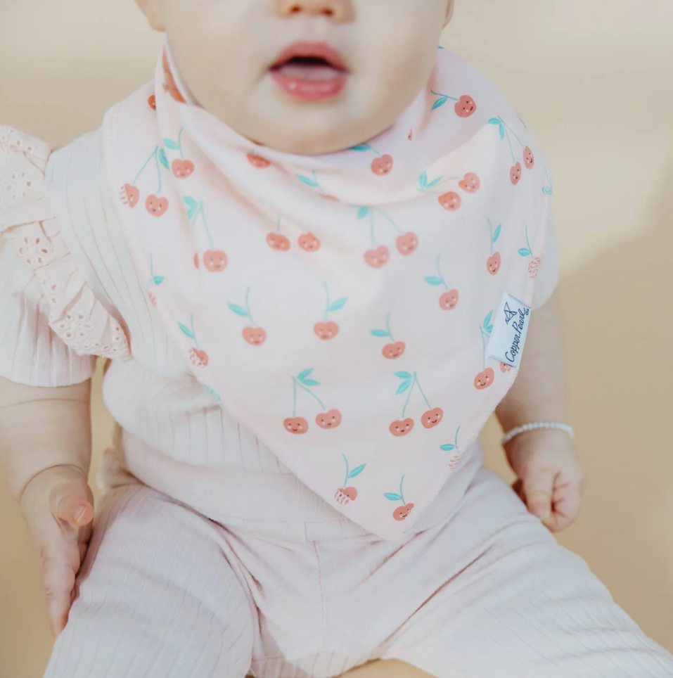 Copper Pearl Cheery Bandana Bib  - The Attic Boutique