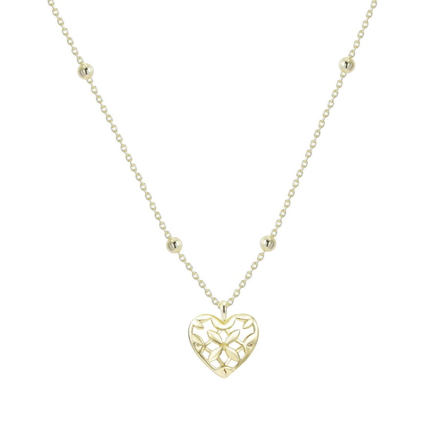 Natalie Wood Design Believer Heart Drop Necklace in Gold  - The Attic Boutique