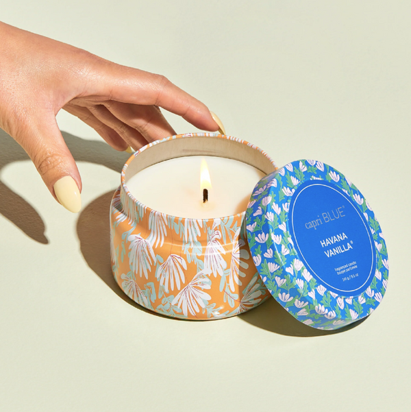 Capri Blue Havana Vanilla Pattern Play Printed Travel Tin Candle, 8.5 oz Candle - The Attic Boutique