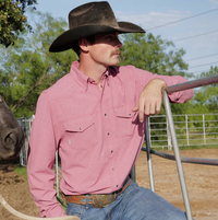 GameGuard Crimson Pearl Snap Shirt | Long Sleeve Gameguard - The Attic Boutique