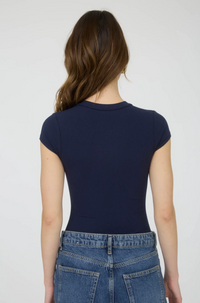 Blu Pepper Cora Navy Bodysuit  - The Attic Boutique