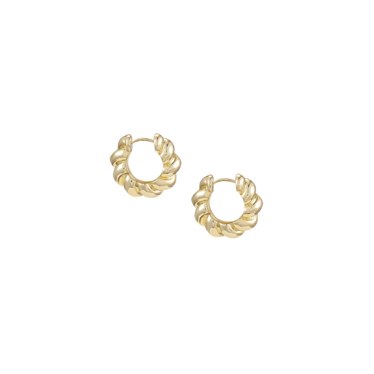 Natalie Wood Designs Heritage Mini Hoop Earrings in Gold  - The Attic Boutique