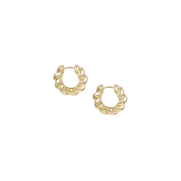 Natalie Wood Designs Heritage Mini Hoop Earrings in Gold  - The Attic Boutique