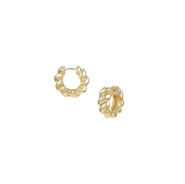 Natalie Wood Designs Heritage Mini Hoop Earrings in Gold  - The Attic Boutique